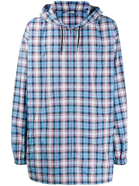 gucci checked hooded jacket